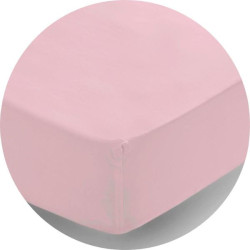 Чаршаф с ластик 100% памучно трико светло розово