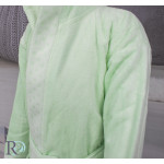Детски хавлиен халат Точици зелено