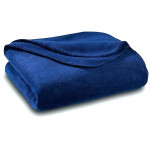 Поларено одеяло в тъмно синьо + зимна олекотена завивка
