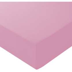 Чаршаф с ластик от памучно трико - розово