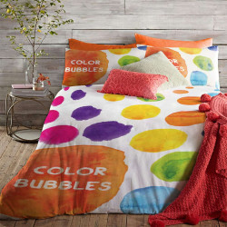 Спално бельо премиум за голяма спалня Цветни балони