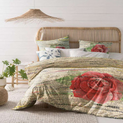 Спално бельо ранфорс за единично легло - роза