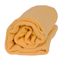 Вафлено памучно одеяло 200/220 Жълто