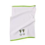 Хавлиена кърпа с бродерия Бяло и Зелено