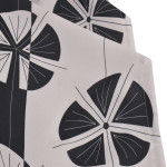 Луксозна покривка от поликанава с минимат печат 150/200 - цветя в черно и бяло