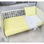 Бебешко спално бельо от памучно трико Жълто 
