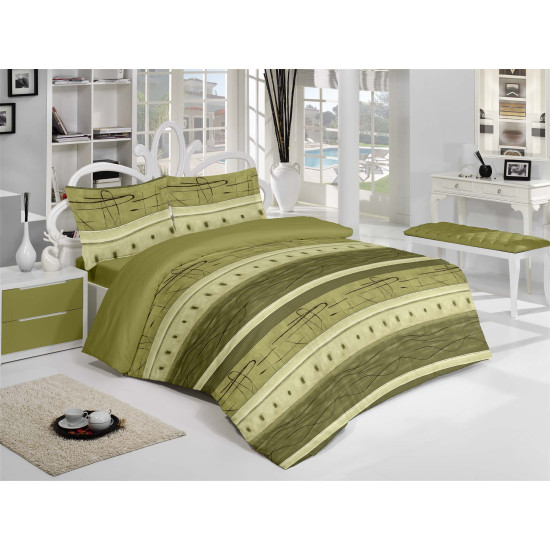 Спално бельо памук Релакс Зелено
