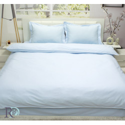 Луксозно спално бельо памучен сатен Синьо
