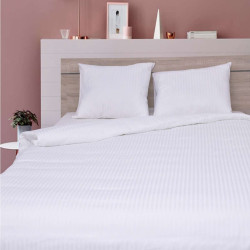 Спално бельо памучен сатен Raye бяло