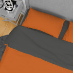 Дизайнерско спално бельо Оранжево и Сиво
