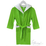 Хавлиен халат с двойна качулка Юношески Зелено
