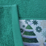 Коледна хавлиена кърпа с елхички