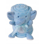 Бебешко одеяло във формата на играчка Blue Elephant