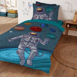 Детско спално бельо ранфорс Astronaut