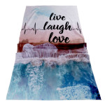 Памучна плажна кърпа Live Laugh Love