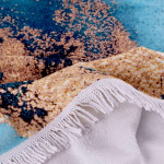 Памучна плажна кърпа с ресни Mramor