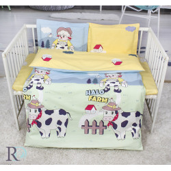 Бебешко спално бельо памучен сатен Farm 