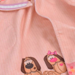 Детски хавлиен халат Кучета в розово L