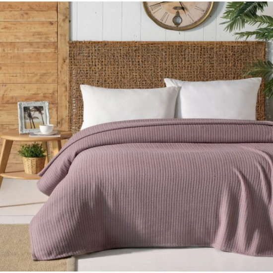 Памучно покривало за легло 150/240 Purple