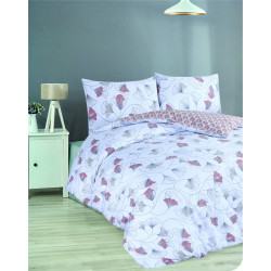 Спално бельо Ранфорс Pink Flowers с олекотена завивка
