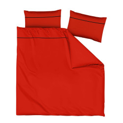 Спално бельо памучен сатен Scarlet Red двойно