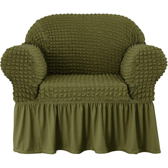 Покривало за единичен фотьойл зелено