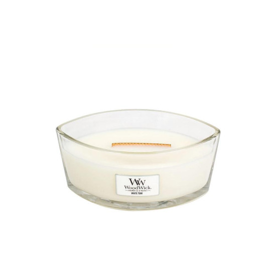 Ароматна свещ Wood Wick Еllipse White Teak