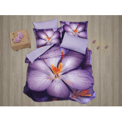 Спално бельо Памучен Сатен - 3D Виолет от StyleZone
