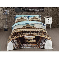  Спално бельо Памучен Сатен - 3D Айфеловата Кула от StyleZone