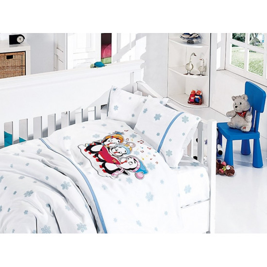 Бебешко спално бельо - Pеnguins Blue от StyleZone