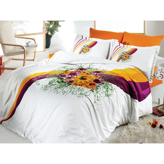Спален комплект - Сатен - Букет Оранж от StyleZone