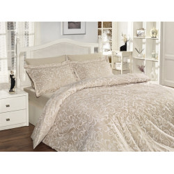 Луксозно спално бельо от сатениран памук - Света Екрю от StyleZone