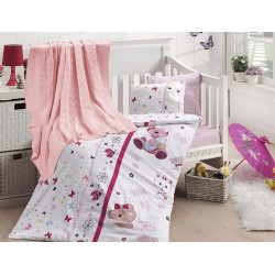 Бебешко спално бельо с плетено памучно одеяло - Cute Baby от StyleZone