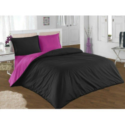 Двуцветно спално бельо от 100% памук (розово/черно) от StyleZone