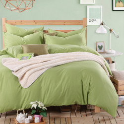 Едноцветно спално бельо от памучен сатен - НЕЖНО ЗЕЛЕНО от StyleZone