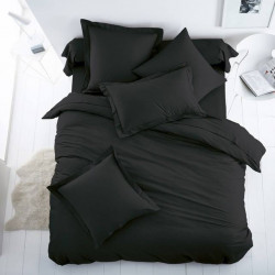 Едноцветно спално бельо от 100% памук ранфорс - ЧЕРНО от StyleZone