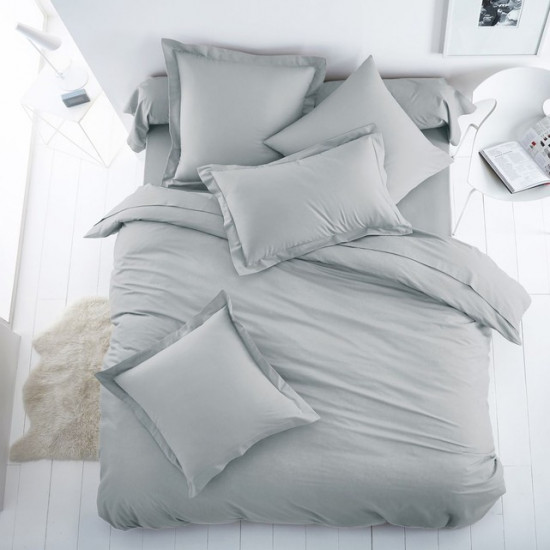 Едноцветно спално бельо от 100% памук ранфорс - СВЕТЛОСИВО от StyleZone
