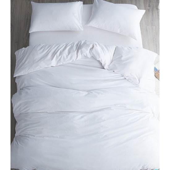 Едноцветно спално бельо от 100% памук ранфорс - СНЕЖНО БЯЛО от StyleZone