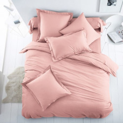 Едноцветно спално бельо от 100% памук ранфорс - СВЕТЛОРОЗОВО от StyleZone