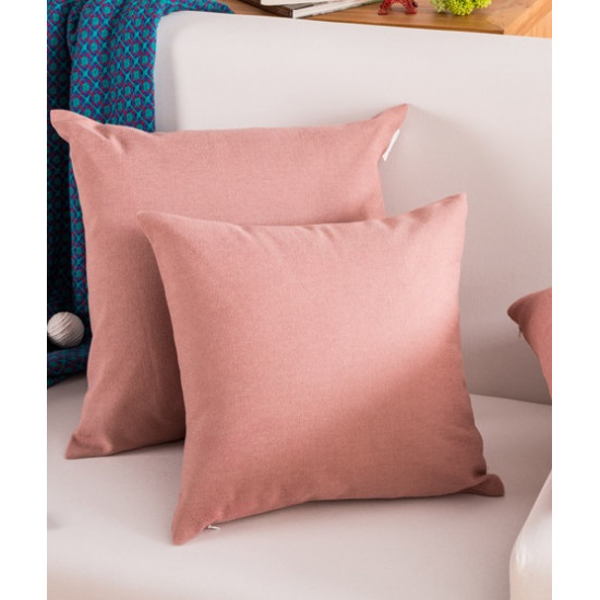Едноцветна декоративна калъфка за възглавница с  цип - ПРАСКОВА от StyleZone
