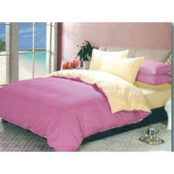 Двуцветно спално бельо от 100% памук ранфорс (светлолилаво/екрю) от StyleZone