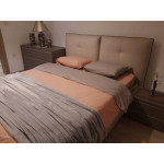 Двуцветно спално бельо от 100% памук ранфорс (светлорозово/сиво) от StyleZone
