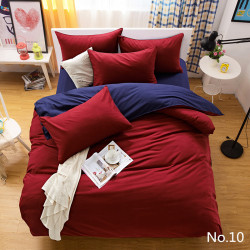 Двуцветно спално бельо от 100% памук ранфорс (бордо/тъмносиньо) от StyleZone