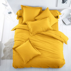 Едноцветно спално бельо от 100% памук ранфорс - ЯРКО ЖЪЛТО от StyleZone
