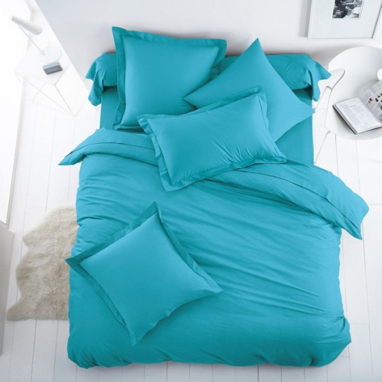 Едноцветно спално бельо от 100% памук ранфорс - МОРСКО СИНЬО от StyleZone