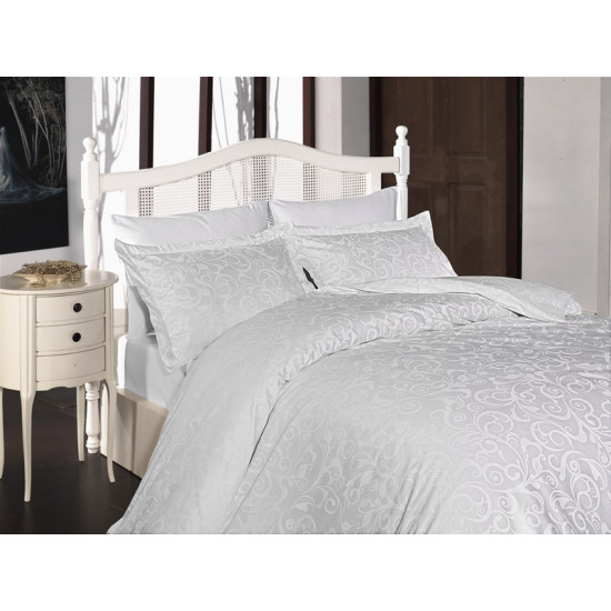 Луксозно спално бельо от 100% сатениран памук - Sweta beyaz от StyleZone
