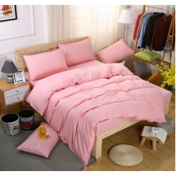 Едноцветно спално бельо със завивка -  СВЕТЛОРОЗОВО от StyleZone