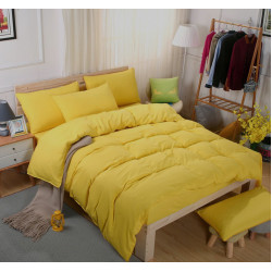 Едноцветно спално бельо със завивка -  СВЕТЛОЖЪЛТО от StyleZone