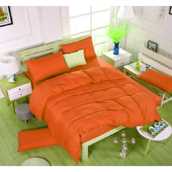 Едноцветно спално бельо със завивка -  ОРАНЖ от StyleZone