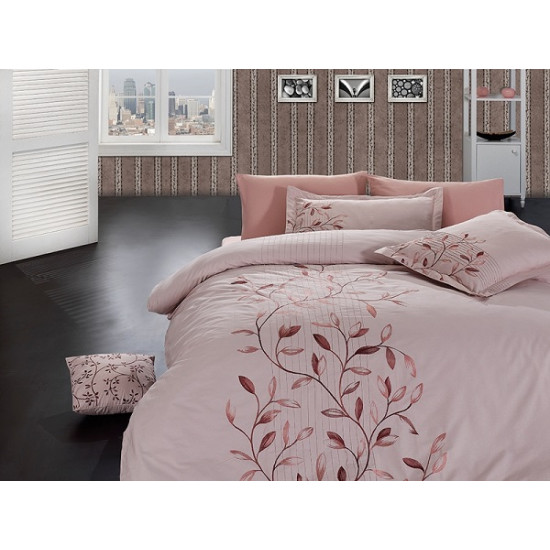 Вип спално  бельо  от висококачествен сатениран памук -Casablanca pudra от StyleZone